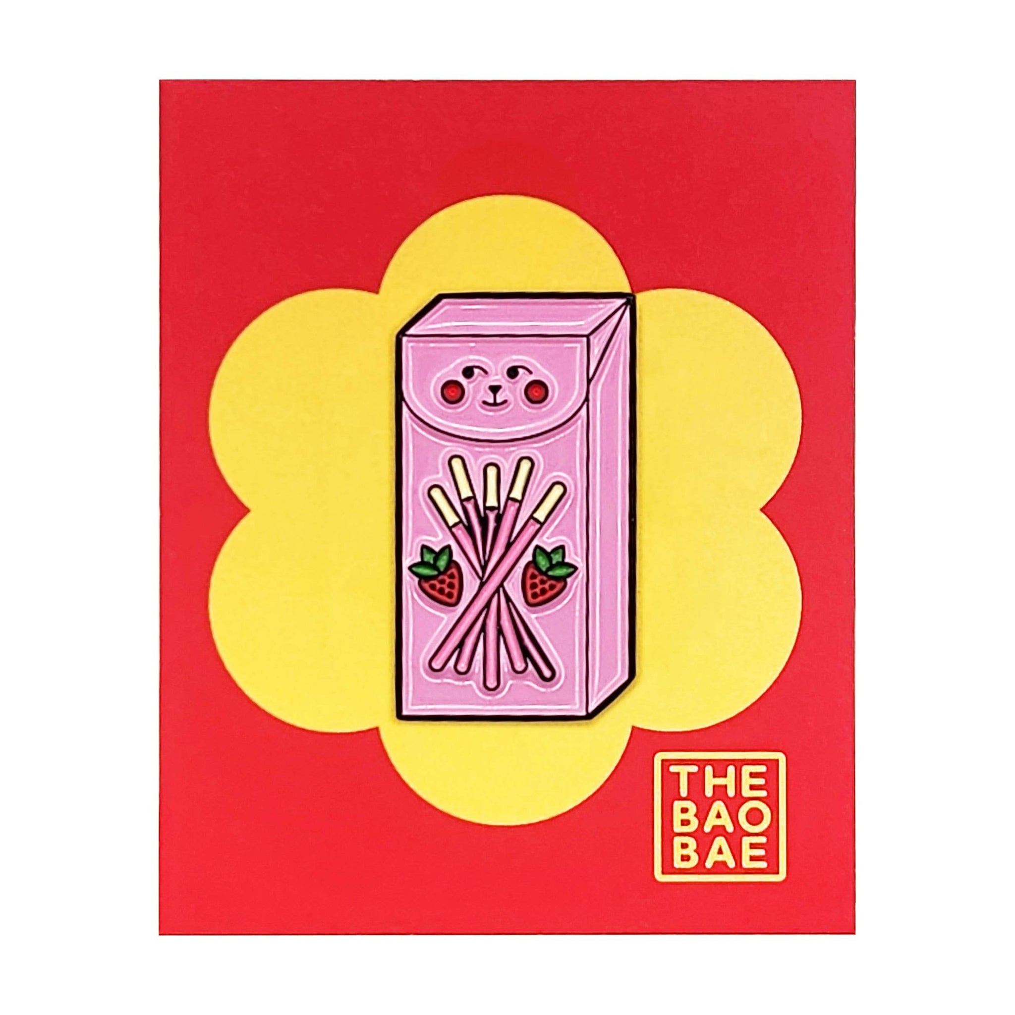 The Bao Bae-Strawberry Pocky Pin-accessory-Rubber Backings (free)-gather here online