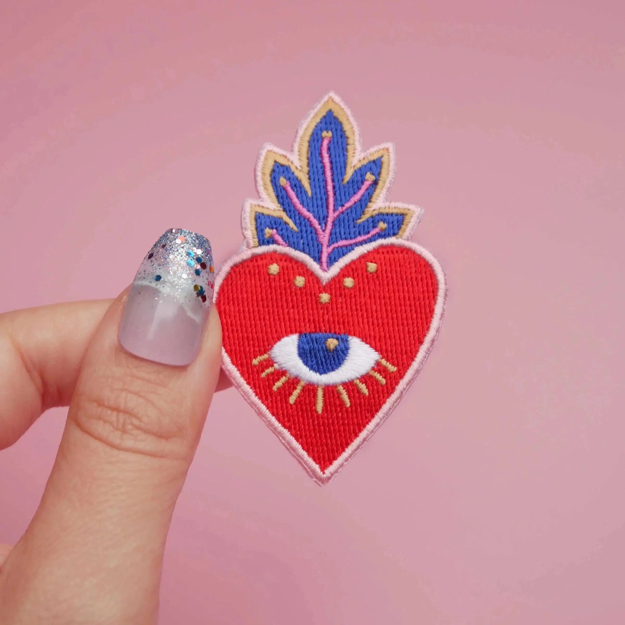 Malicieuse-Ex Voto Heart Iron-On Patch-accessory-gather here online