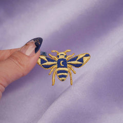 Malicieuse-Gold Bee Iron-on Patch-accessory-gather here online