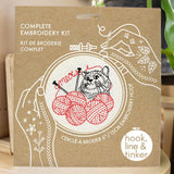 Hook, Line & Tinker-Knittin’ Kitten Embroidery Kit-embroidery kit-gather here online