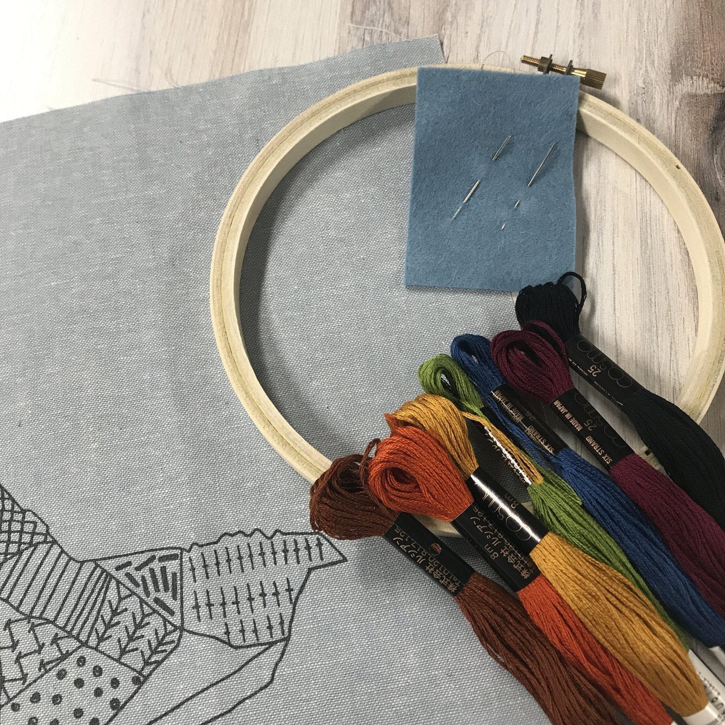 gather here - Our Fair City Cambridge Embroidery Kit - Fall - gatherhereonline.com