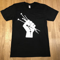 gather here - The Resistance is Handmade T-Shirt - White on Black - gatherhereonline.com