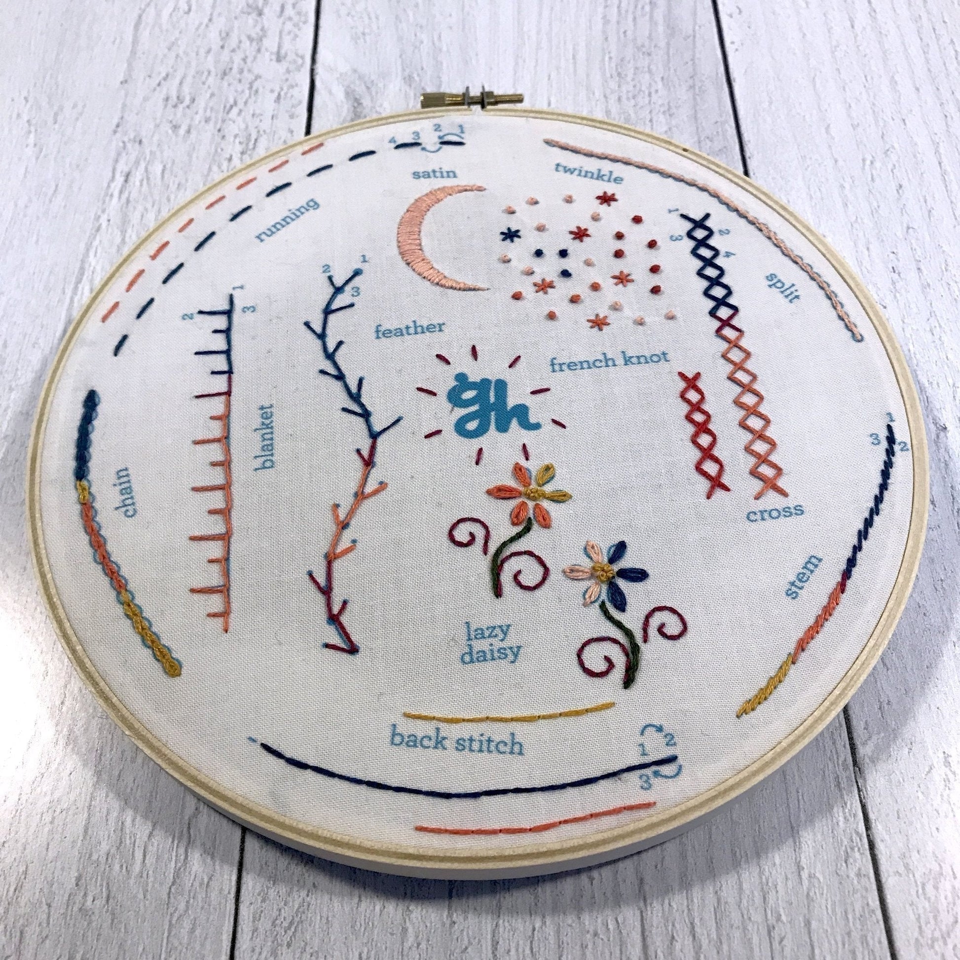 gather here classes - Embroidery Basics - Sampler - Default - gatherhereonline.com