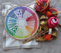 gather here classes-Embroidery Beyond the Basics -Colorwheel Sampler-class-Default-gather here online
