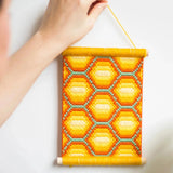 gather here classes-Embroidery - Bargello Wall Hanging-class-Honeycomb-gather here online