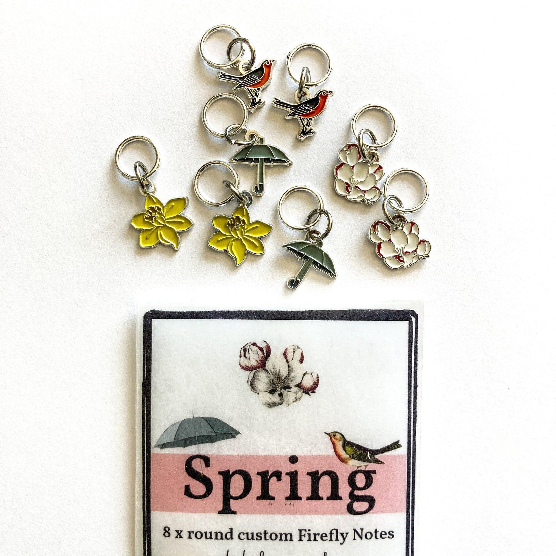 Firefly Notes-Spring Stitch Marker Pack-knitting notion-gather here online