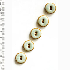 Incomparable Buttons-Teal with Brown Edges-button-gather here online