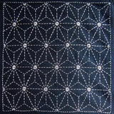 Olympus-Sashiko Sampler, No. 206 - Asa-no-ha Navy-embroidery pattern-gather here online