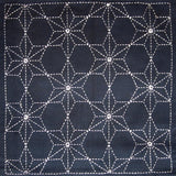 Olympus-Sashiko Sampler, No. 210 - Tobi-Asa-no-ha Navy-embroidery pattern-gather here online