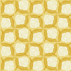 Cotton + Steel-Sweet Rose Yellow Canvas-fabric-gather here online