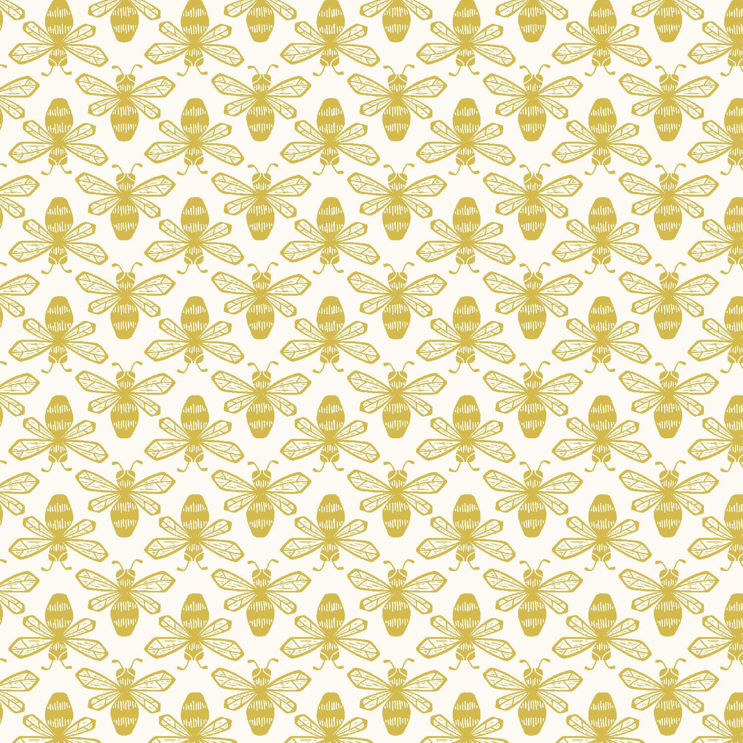 Cotton + Steel-Bee Yellow-fabric-gather here online