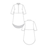 Named Clothing-Helmi Trench Blouse & Tunic Dress Pattern-sewing pattern-Default-gather here online