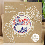 Hook, Line & Tinker-Mermaid Hair Don’t Care Embroidery Kit-embroidery kit-gather here online
