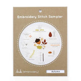 Kiriki Press-Autumn Embroidery Stitch Sampler-embroidery kit-gather here online
