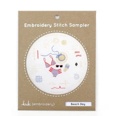 Kiriki Press-Beach Day Embroidery Stitch Sampler-embroidery kit-gather here online