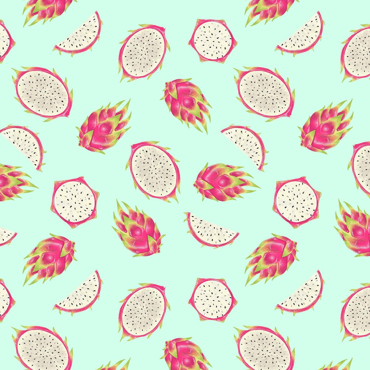 RJR-Pitaya Minty Digiprint-fabric-gather here online