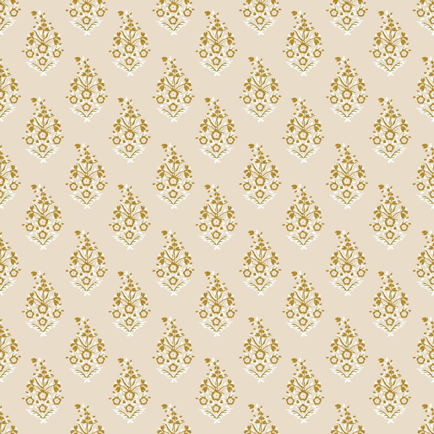 Cotton + Steel-Paisley Gold Metallic-fabric-gather here online