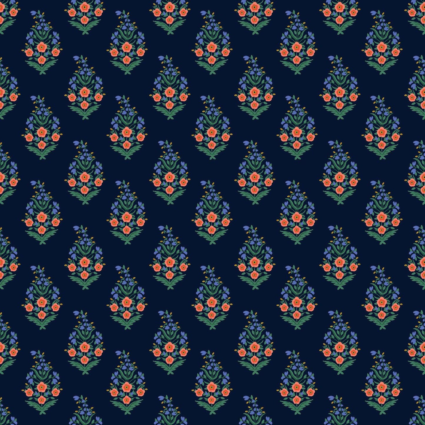 Cotton + Steel-Paisley Navy Metallic-fabric-gather here online