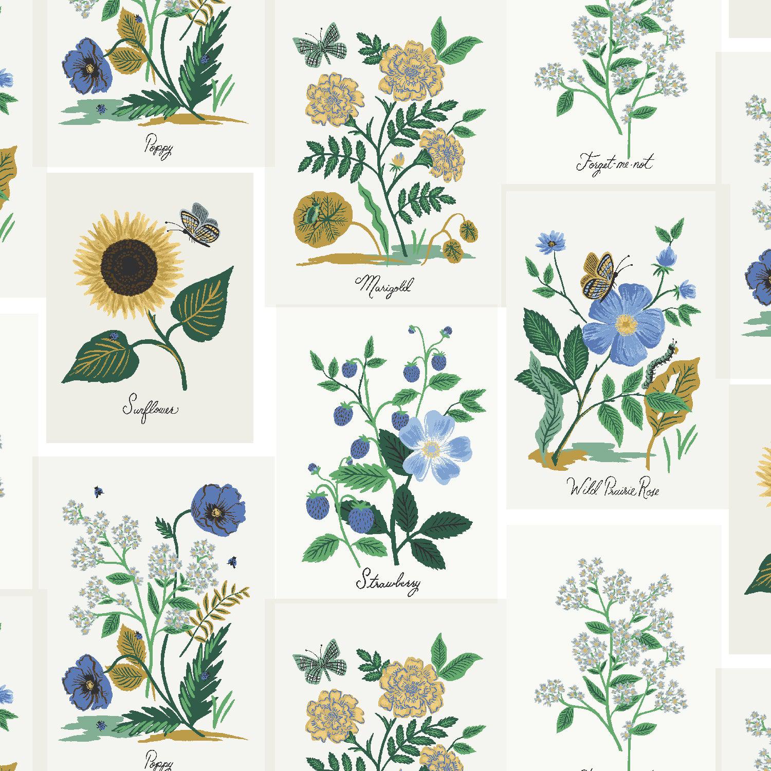 Cotton + Steel-Botanical Prints Blue Multi-fabric-gather here online