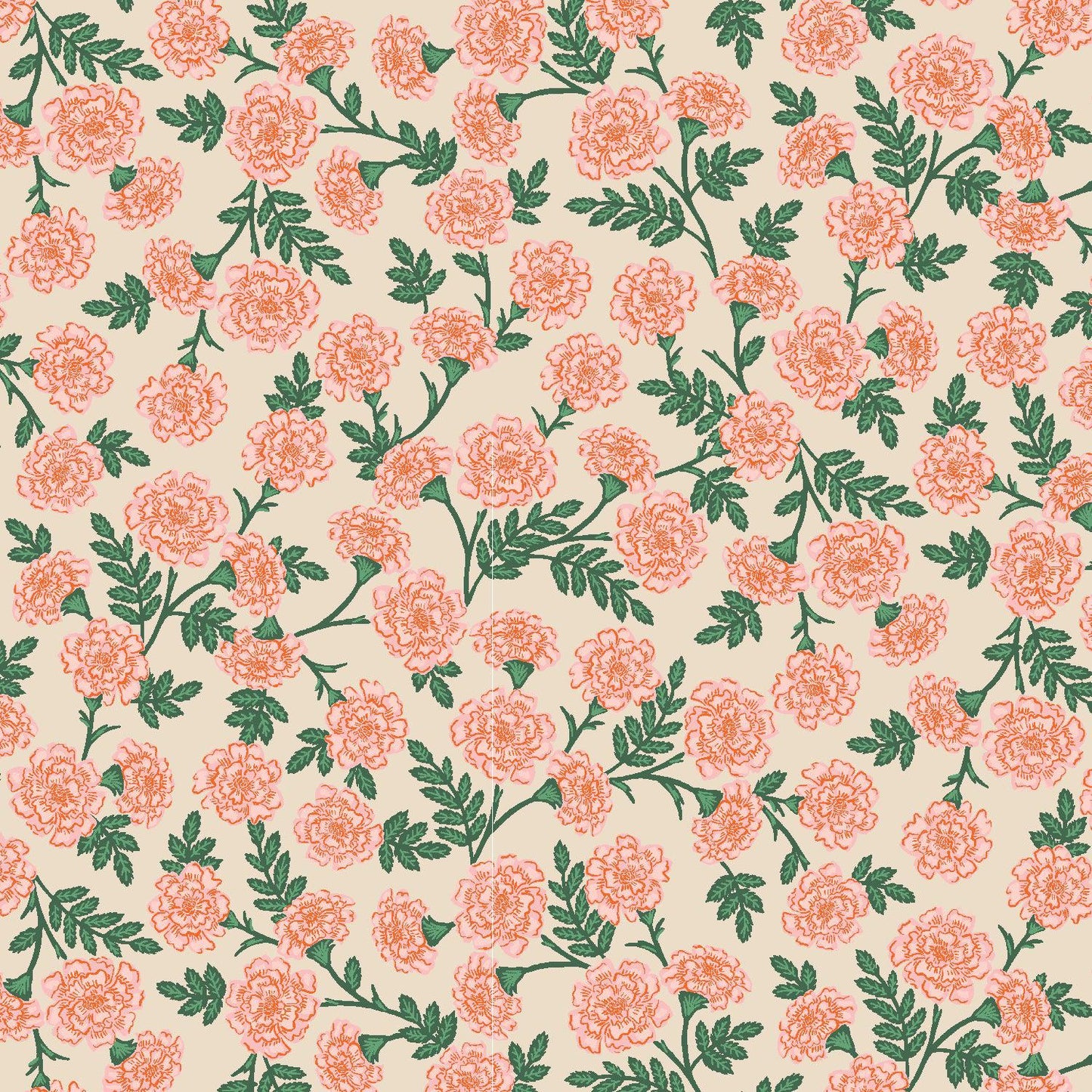 Cotton + Steel-Dianthus Blush-fabric-gather here online