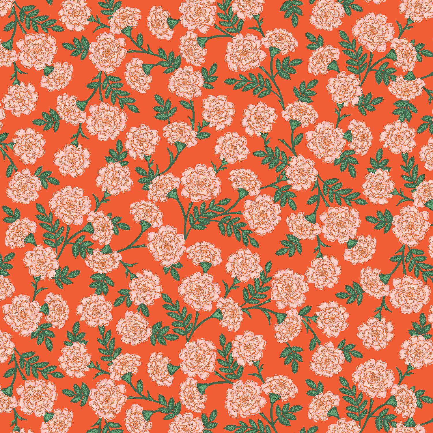 Cotton + Steel-Dianthus Red-fabric-gather here online