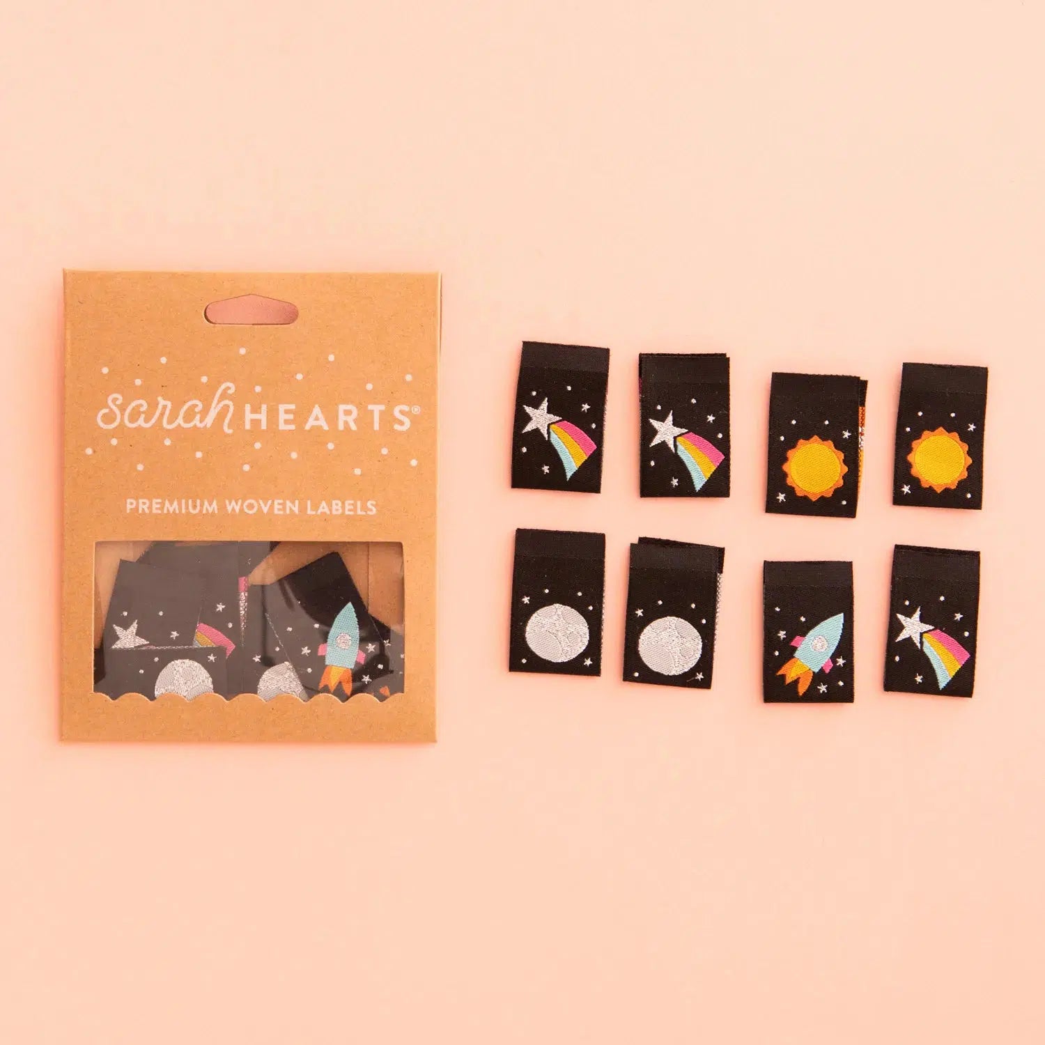 Sarah Hearts-Space Multipack Woven Labels-notion-gather here online