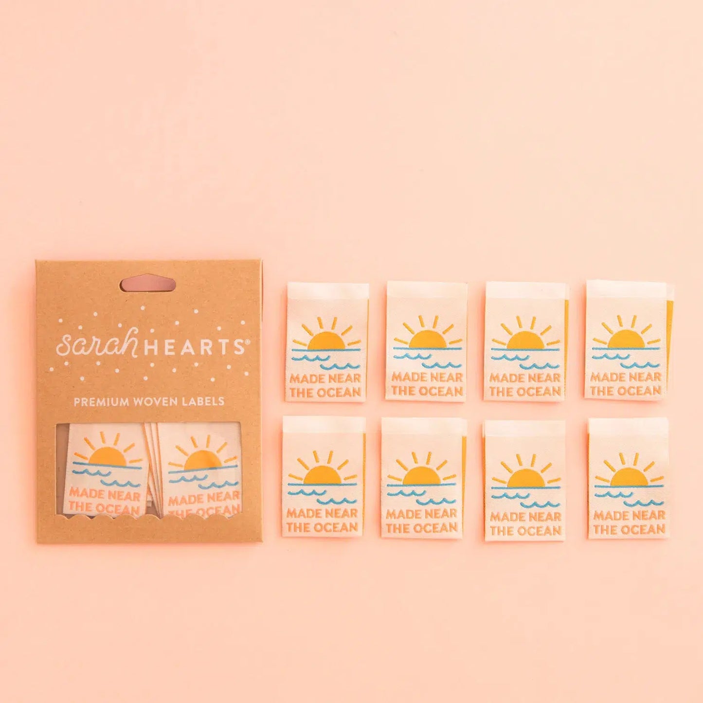 Sarah Hearts-Made Near the Ocean Woven Labels-notion-gather here online