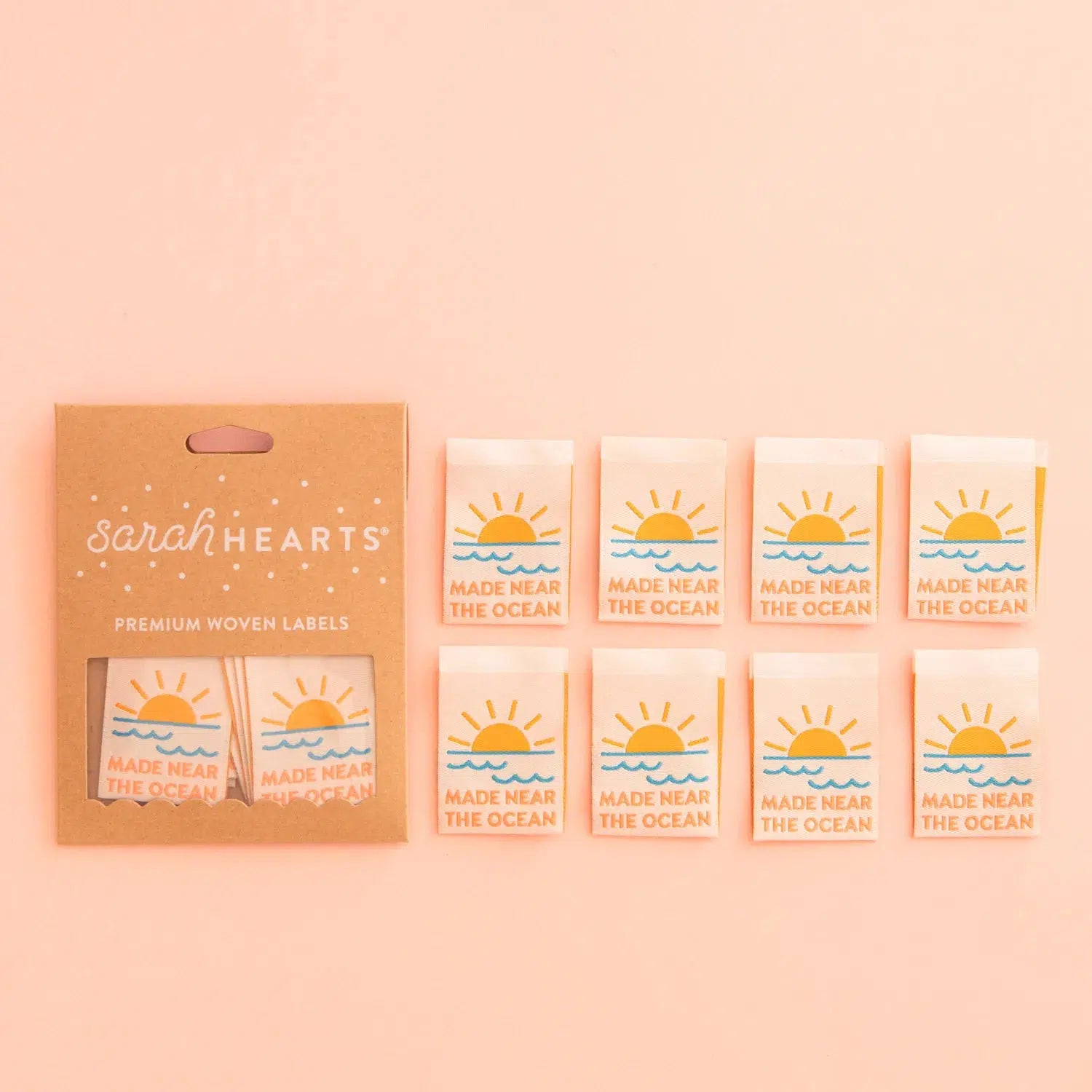 Sarah Hearts-Made Near the Ocean Woven Labels-notion-gather here online