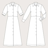 Assembly Line-Shirt Dress Pattern-sewing pattern-gather here online