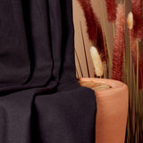 Atelier Brunette-Cotton Linen Twill-fabric-Black-gather here online