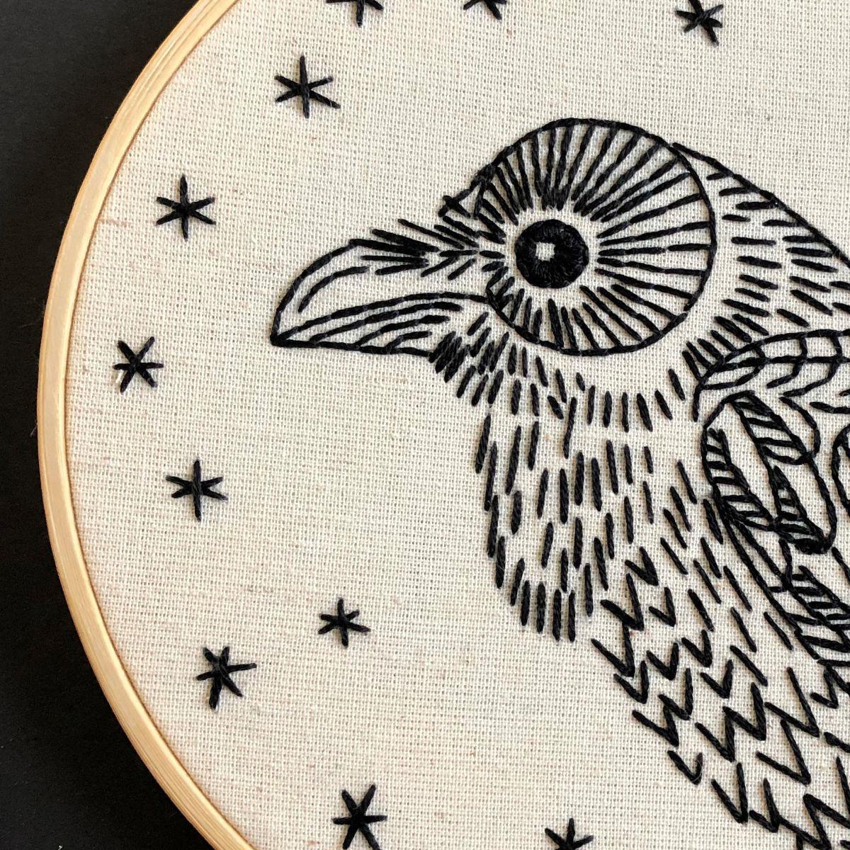 Hook, Line & Tinker-Nevermore Embroidery Kit-embroidery kit-gather here online