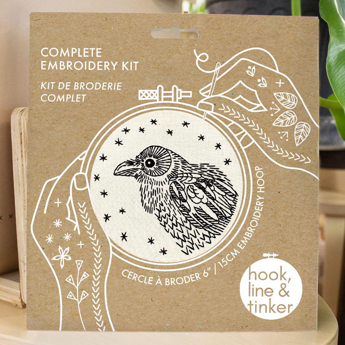 Hook, Line & Tinker-Nevermore Embroidery Kit-embroidery kit-gather here online